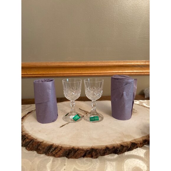 Clarenbridge Crystal Ireland Kells 4-Piece Wine Glass Goblet Set Vintage - Picture 3 of 7